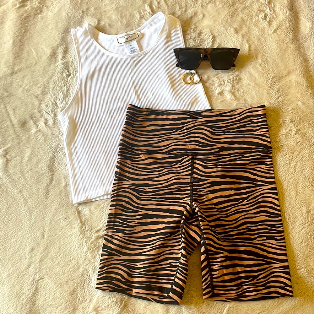 Tiger Stripe Biker Shorts - S **WILL BE DONATED TOMORROW